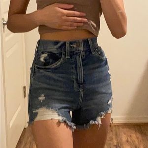 hollister high rise mom short